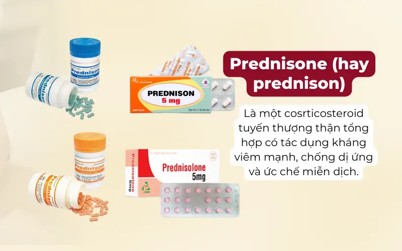 Prednisone là loại thường được sử dụng nhất. Nó là một loại thuốc kháng viêm mạnh, giúp giảm sưng và viêm của dây thần kinh số 7.
