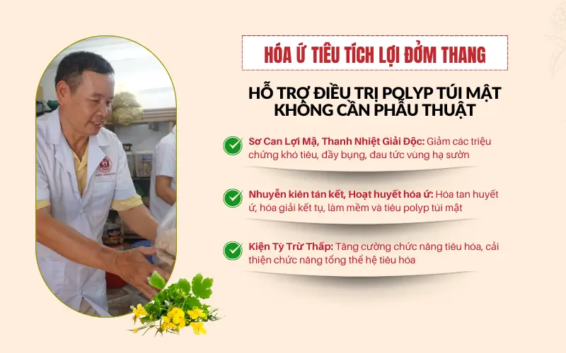 Hóa ứ tiêu tích lợi đởm thang: Bài thuốc nam điều trị polyp túi mật hiệu quả | Đông y Sơn Hà