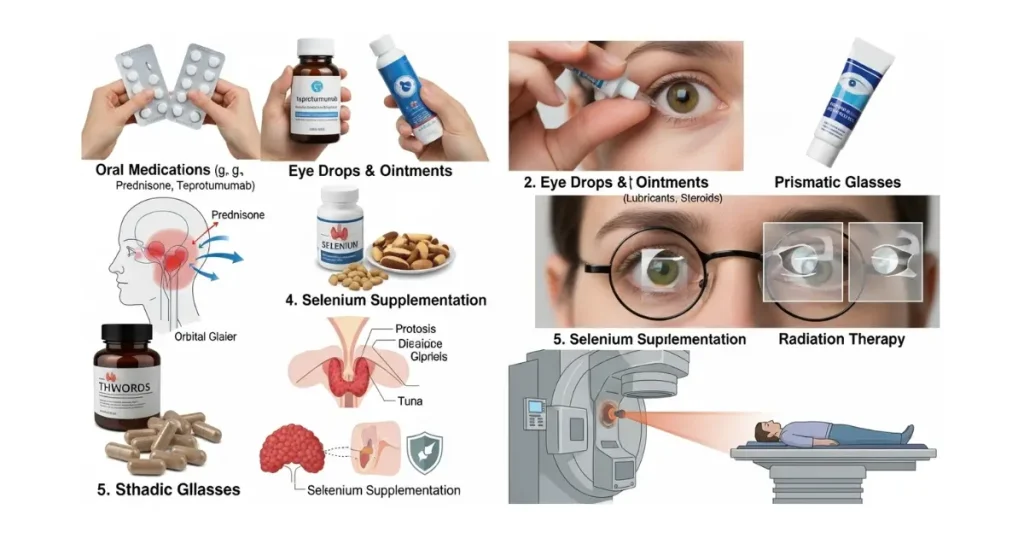 Các Phương Pháp Điều Trị Mắt Lồi Basedow Không Cần Phẫu Thuật: Khi Nào Áp Dụng? Điều Trị Mắt Lồi Basedow Không Cần Phẫu Thuật Không Cần Phẫu Thuật