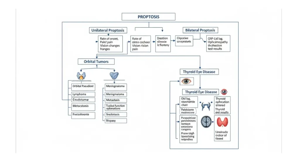 Mắt Lồi U Hốc Mắt và Mắt Lồi Do Tuyến Giáp: So Sánh Triệu Chứng và Hướng Chẩn Đoán Phân Biệt Cơ chế Mắt Lồi U Hốc Mắt và Mắt Lồi Do Tuyến Giáp