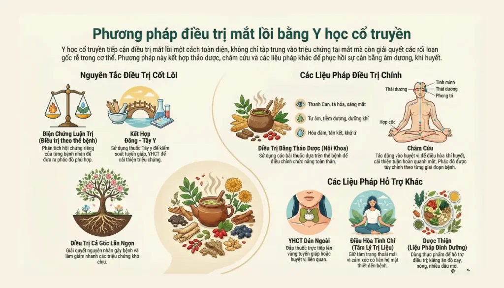 phuong phap dieu tri mat loi bang y hoc co truyen
