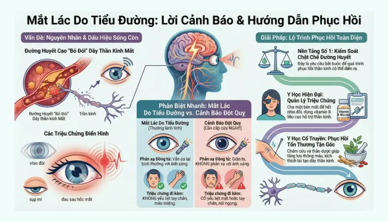 Mắt lác do biến chứng bệnh tiểu đường