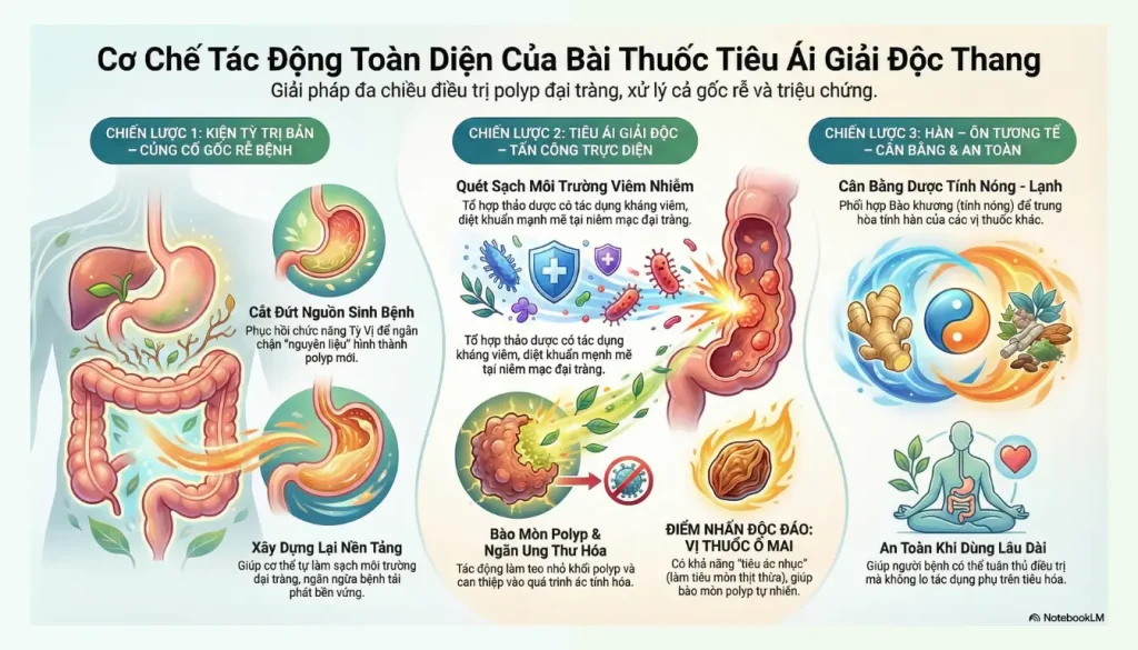 co che tac dung bai thuoc tieu ai giai doc thang len polyp dai trang