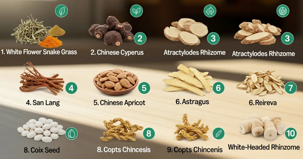 Thảo Dược Điều Trị Polyp Đại Tràng Thường Sử Dụng trong bài thuốc Đông y