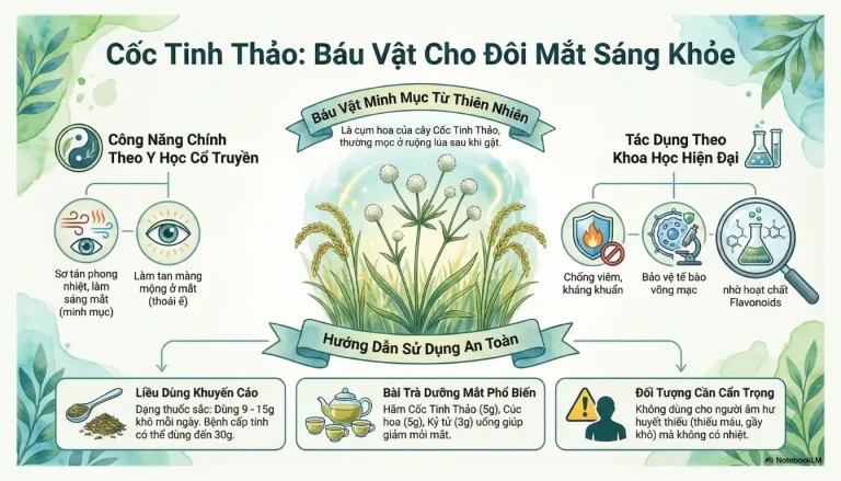 Cốc Tinh Thảo (穀精草): Vị Thuốc "Minh Mục Thoái Ế" – Khắc Tinh Của Các Bệnh Lý Về Mắt Và Đau Đầu Cốc Tinh Thảo (穀精草)