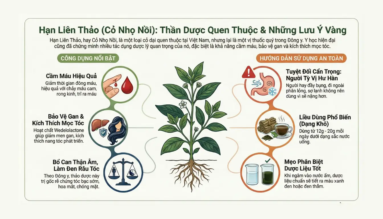 Hạn Liên Thảo (Cỏ Nhọ Nồi)