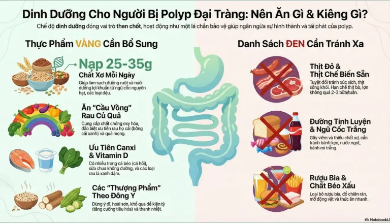 Người Bị Polyp Đại Tràng nên ăn gì? Tránh ăn gì?