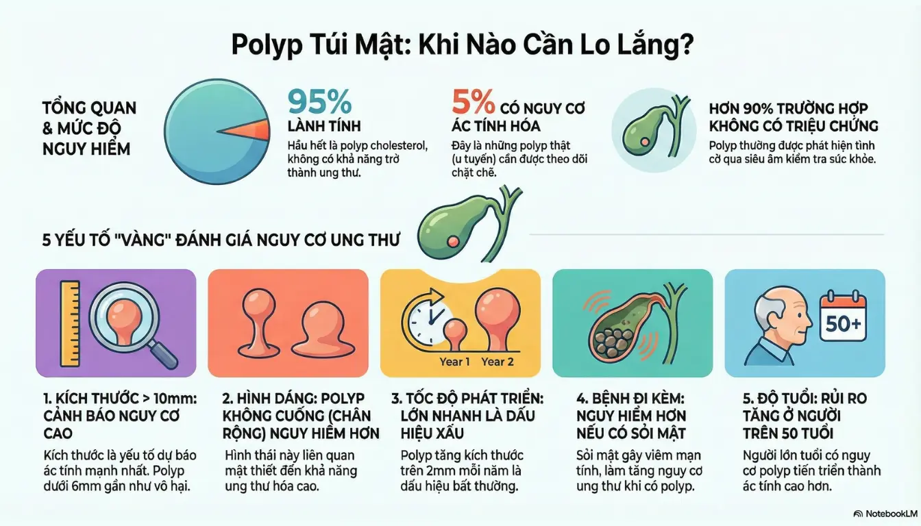 Polyp Túi Mật Có Nguy Hiểm Không? 5 Yếu Tố "Vàng" Giúp Bạn Đánh Giá Rủi Ro Chính Xác Nhất Polyp Túi Mật Có Nguy Hiểm Không? 5 Yếu Tố "Vàng" Giúp Bạn Đánh Giá Rủi Ro Chính Xác Nhất