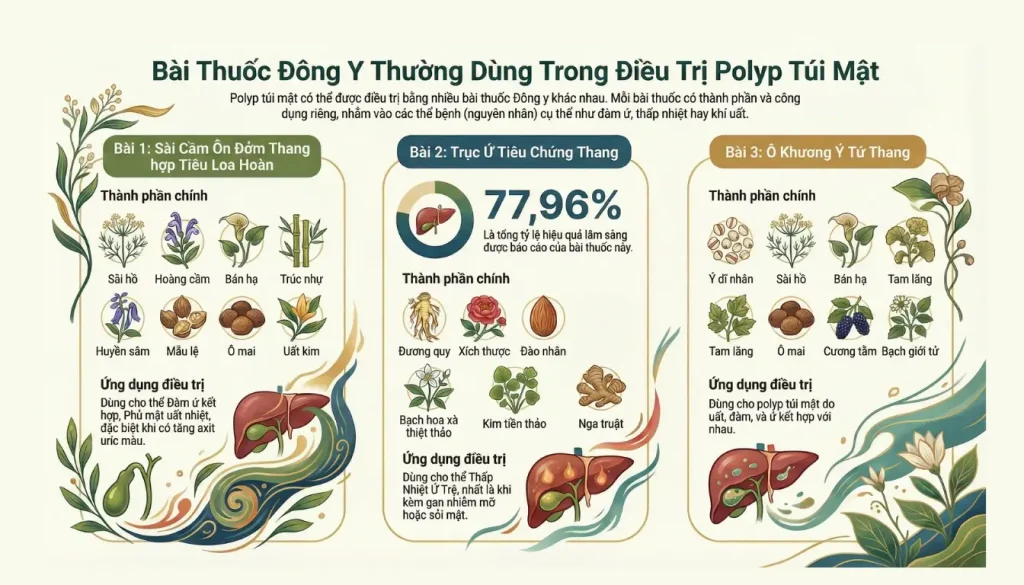 bai thuoc dong y tri polyp tui mat