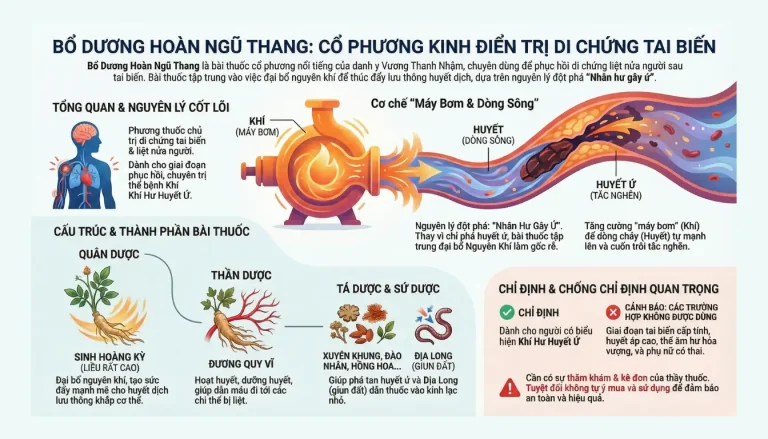 Bổ Dương Hoàn Ngũ Thang: Cổ Phương Kinh Điển Trị Di Chứng Tai Biến Và Liệt Nửa Người. Bài thuốc Bổ Dương Hoàn Ngũ Thang