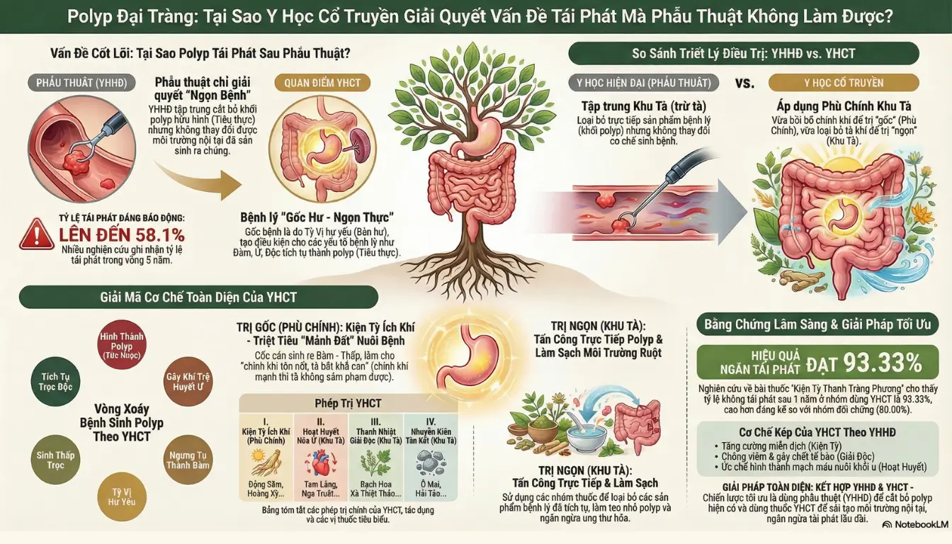 Ngăn Ngừa Tái Phát Polyp Đại Tràng: Tại sao Y học Cổ Truyền có thể ngăn tái phát polyp đại tràng?