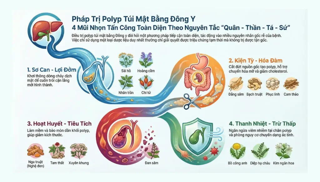 thuoc dieu tri polyp tui mat bang dong y