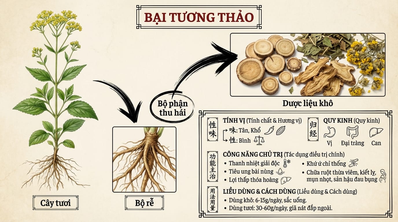 3. Luận Giải Sâu Sắc Về Bại Tương Thảo Theo Y Học Cổ Truyền