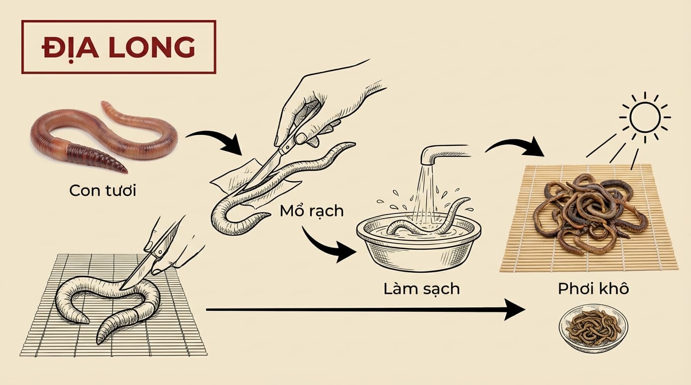 5. Hướng Dẫn Kỹ Thuật Bào Chế & Sử Dụng Địa Long