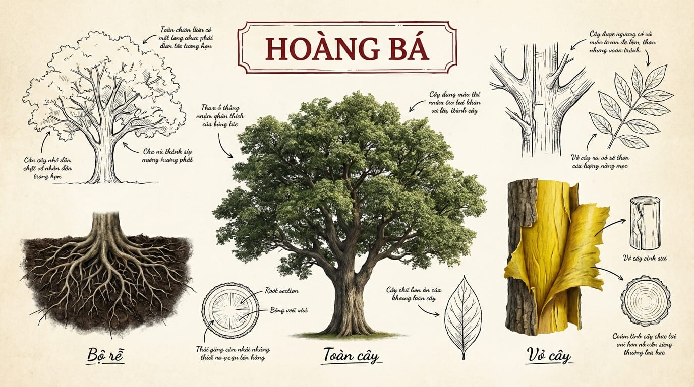 1: Tổng Quan Về Hoàng Bá – “Báu Vật Vàng” Của Rừng Già