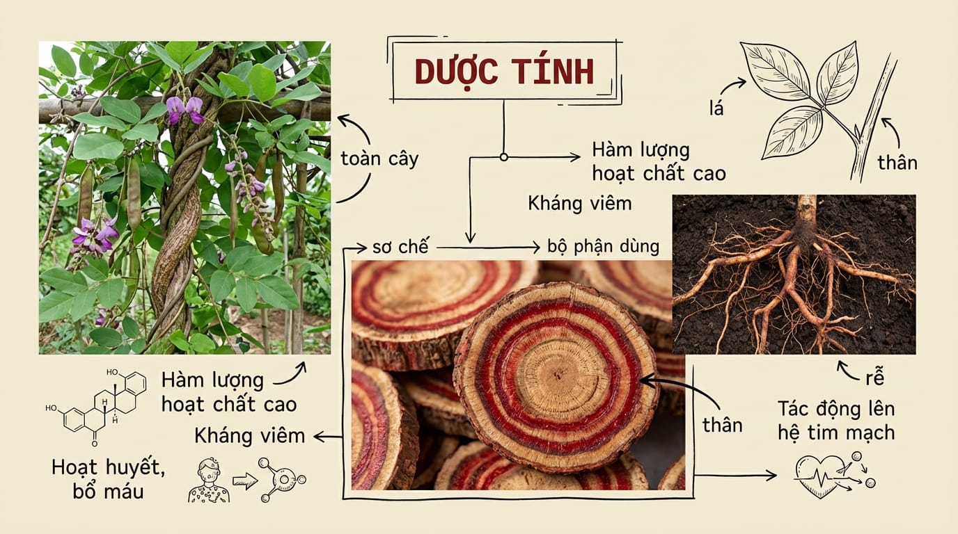 2. Phân Tích Dược Tính Của Kê Huyết Đằng Dưới Góc Nhìn Khoa Học Hiện Đại