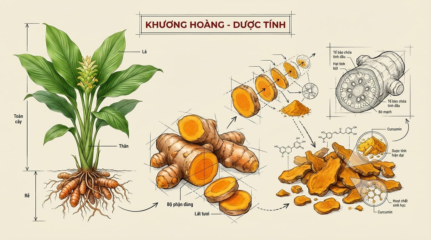 2. Phân Tích Dược Tính Của Khương Hoàng Theo Y Học Hiện Đại