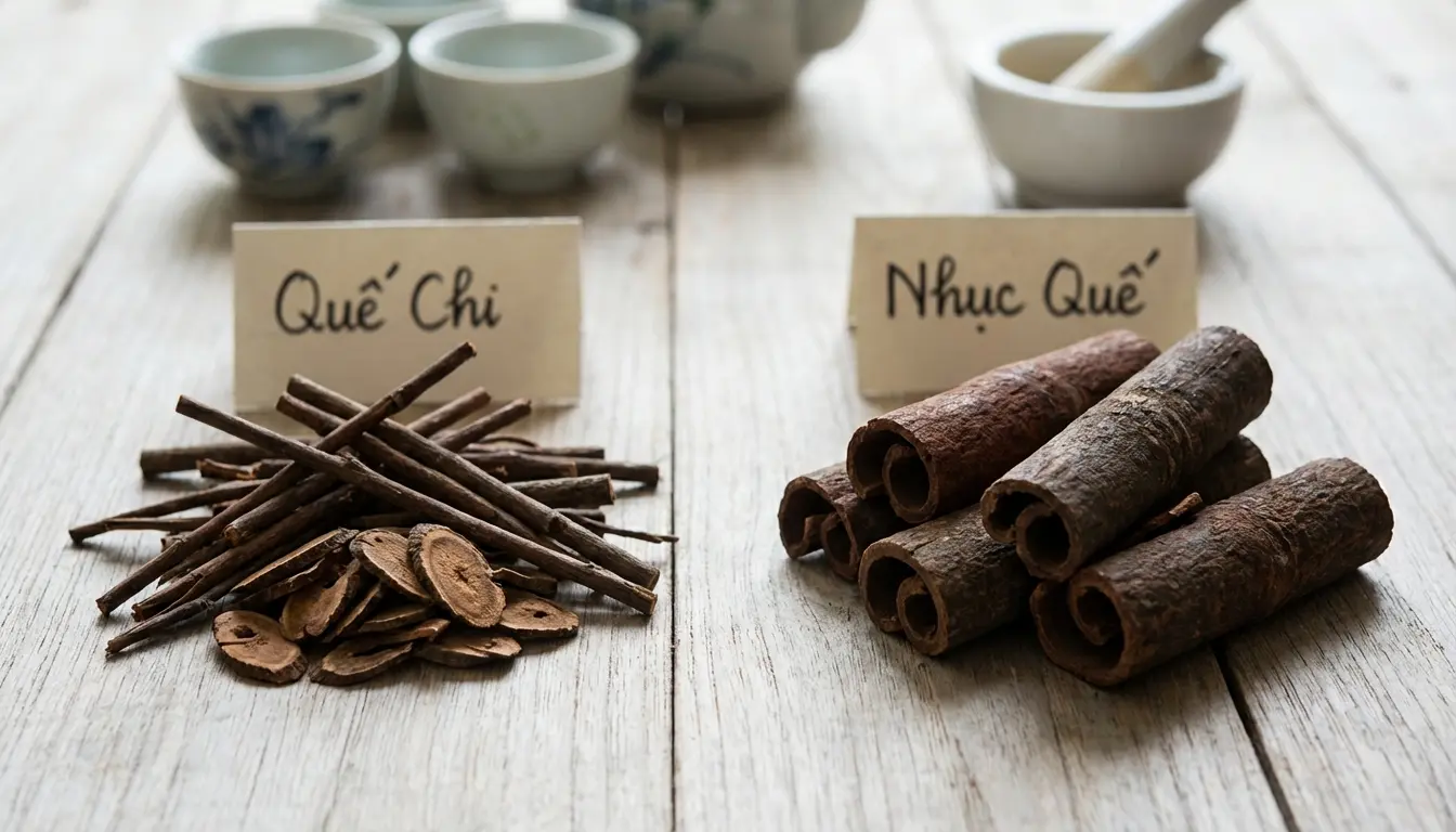 phan biet que chi va nhuc que huong dan khi nao dung canh de giai cam khi nao dung vo de bo than