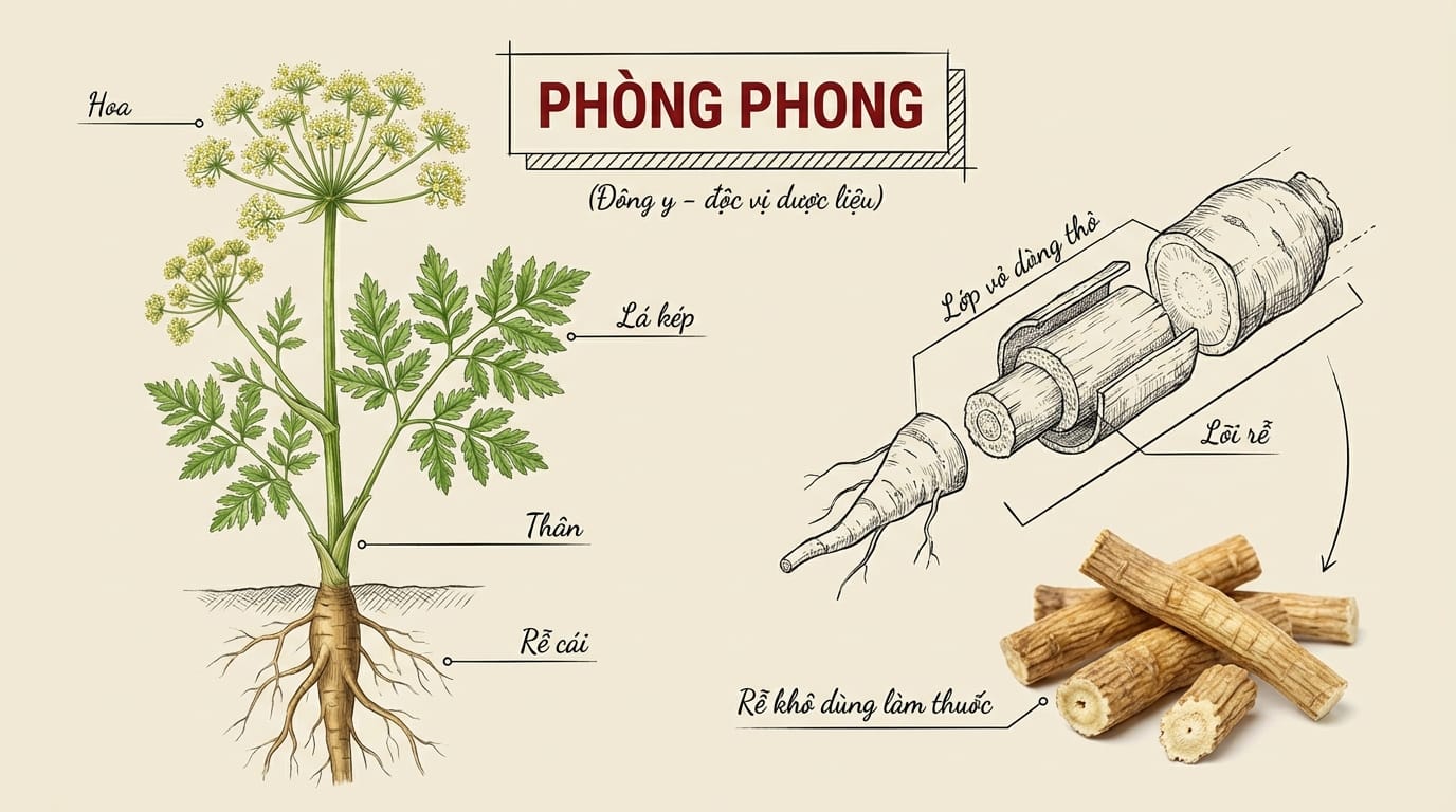 Phòng Phong (防风): Vị thuốc “Thánh Dược” Khu Phong – “Khắc tinh” của Cảm Mạo, Dị Ứng và Đau Nhức Xương Khớp 1. Tổng Quan Về Phòng Phong – “Vị Tướng Soái” Của Các Vị Thuốc Trừ Phong