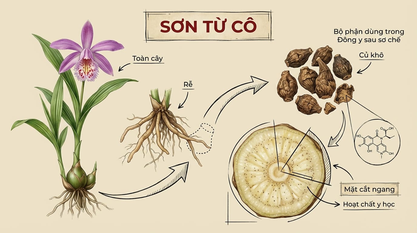 2: Phân Tích Dược Tính Của Sơn Từ Cô Dưới Góc Nhìn Y Học Hiện Đại